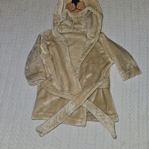 Hudson Baby Cozy Tan Hooded Robe for Kids